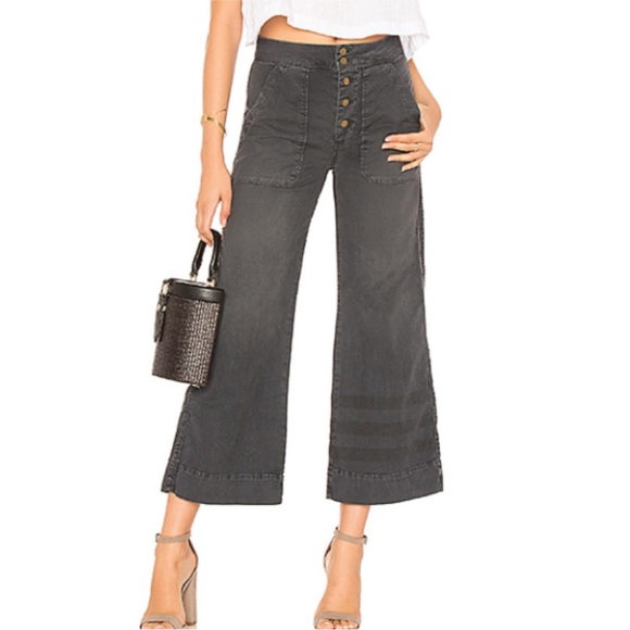 Sundry Pants - Sundry La Plage Culotte wide leg crop pant